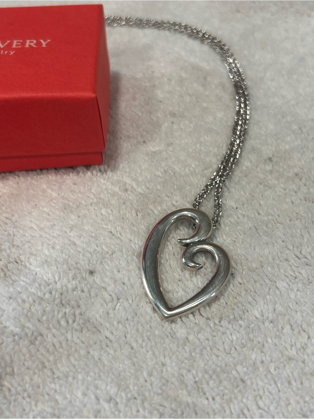 James Avery Silver Mother’s Love Open Heart Necklace - Silver - Picture 3 of 3